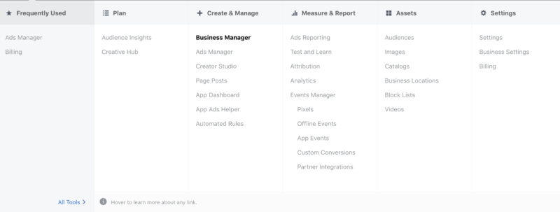 custom audience business manager
